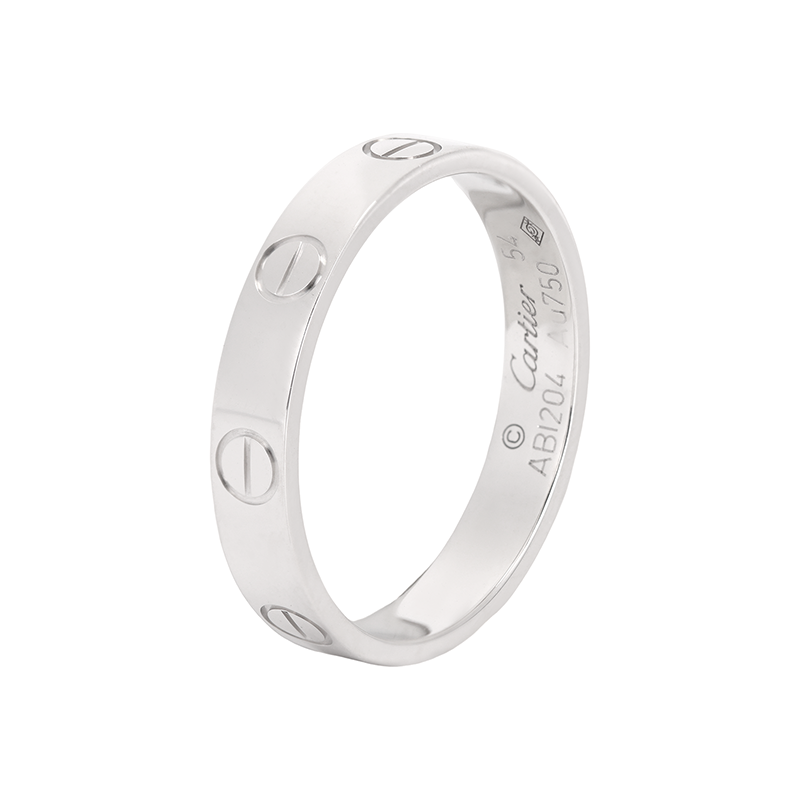 Cartier Love Ring Narrow Design 18K White Gold Unisex Couple's Edition. B4085100