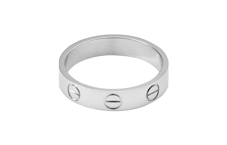 Order 卡地亞 LOVE 窄版戒指 18K白金 情侶款式 男女通用 B4085100