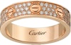 Shop 卡地亞LOVE系列玫瑰金18K情侶對戒極簡優雅設計款式 B4085800