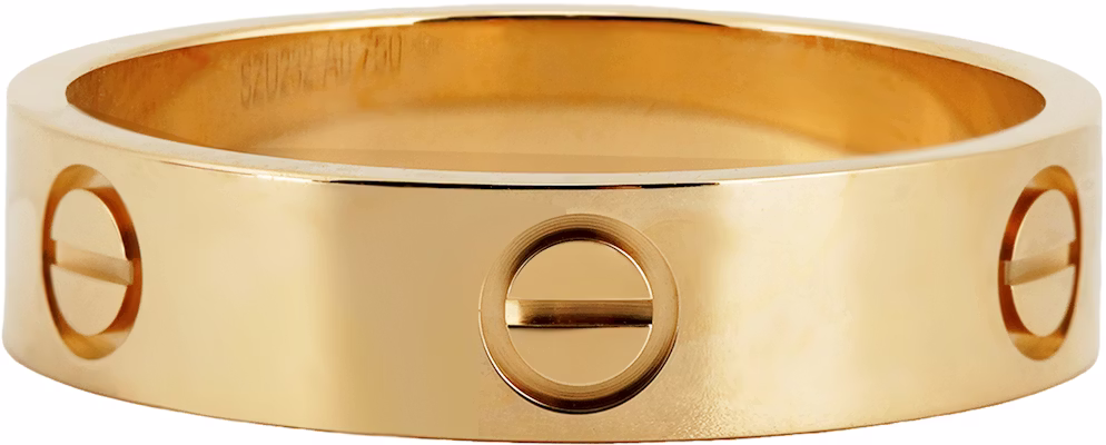 Cartier 愛情系列18K金寬版情侶對戒金色指環 B4084600 Buy Cartier 愛情系列18K金寬版情侶對戒金色指環 B4084600