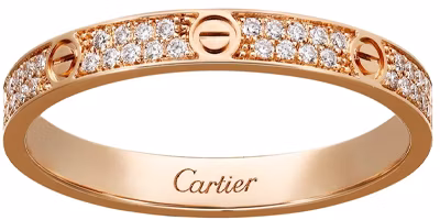 Cartier Love Ring Small 18K Rose Gold Diamond Unisex Couple Band. B4218100 Cartier Love Ring Small 18K Rose Gold Diamond Unisex Couple Band. B4218100