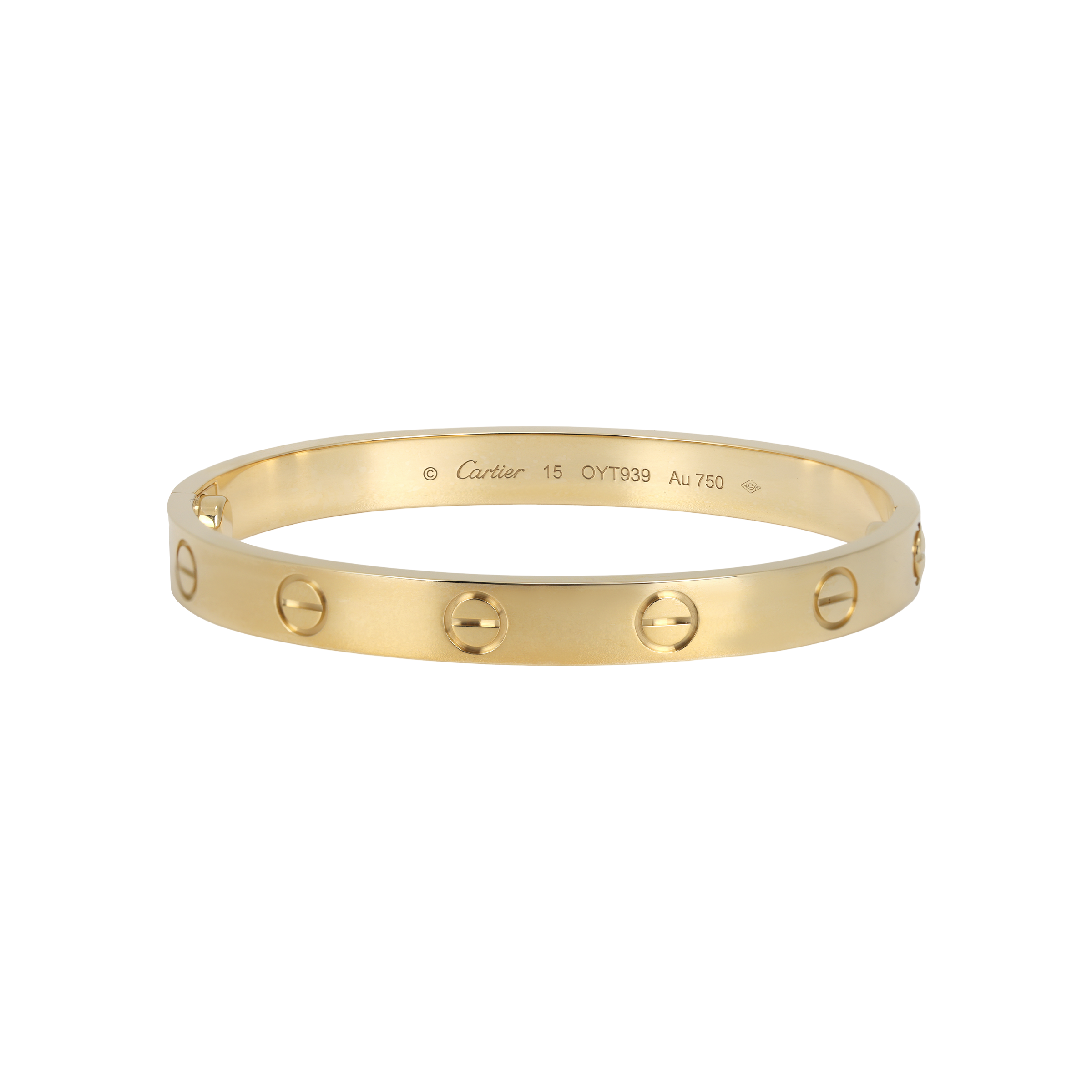 Cartier LOVE Series 18k Gold Bracelet Unisex Simple Stylish Couple Design Gold B6067517
