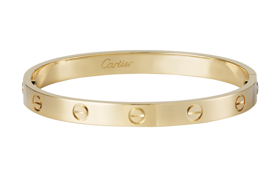 Purchase Cartier LOVE系列 18k金手鐲 情侶款簡約時尚黃金手環 B6067517
