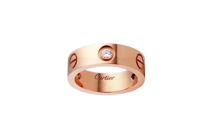 Cartier LOVE Series 18k Gold Ring with 3 Diamonds -  Stylish Design. CRB4087561 圖 5