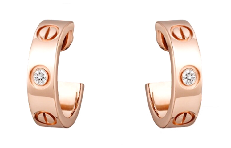 Details for 卡地亞LOVE系列18k玫瑰金鑽石耳環 情侶款 限量款 B8301218