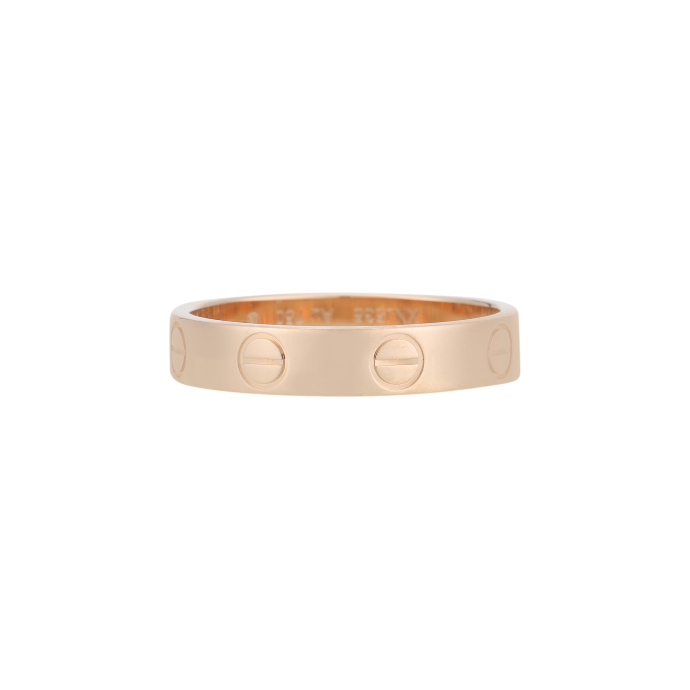 Cartier LOVE Series 18K Rose Gold Ring Unisex Couple Design with Engraving. B4085200