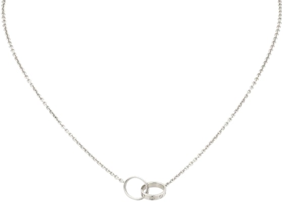 卡地亚LOVE系列18K白金双环项链男女情侣款式 B7212500 Purchase 卡地亚LOVE系列18K白金双环项链男女情侣款式 B7212500