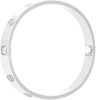 Cartier LOVE Series Oval 6.1mm 18K White Gold Bracelet Unisex Couples' Design B6067617 Cartier LOVE Series Oval 6.1mm 18K White Gold Bracelet Unisex Couples' Design B6067617