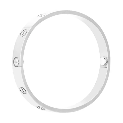 Cartier LOVE Series Oval 6.1mm 18K White Gold Bracelet Unisex Couples' Design B6067617