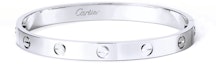 Lookbook Cartier LOVE系列橢圓6.1mm 18K白金手鐲 情侶款 男女適用 B6067617