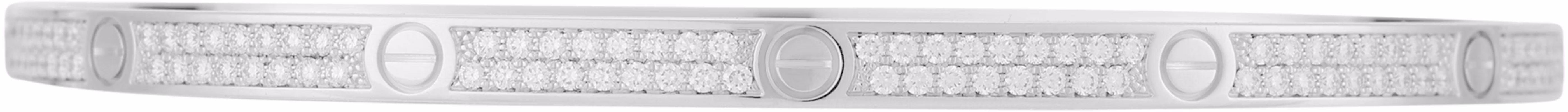 Cartier LOVE Series Small 18K White Gold Diamond Bangle Unisex Couple Bracelet. N6710817 Buy Cartier LOVE Series Small 18K White Gold Diamond Bangle Unisex Couple Bracelet. N6710817