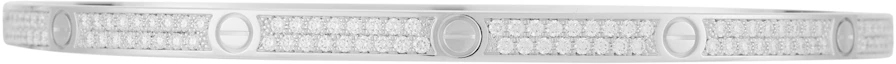 Buy Cartier LOVE Series Small 18K White Gold Diamond Bangle Unisex Couple Bracelet. N6710817