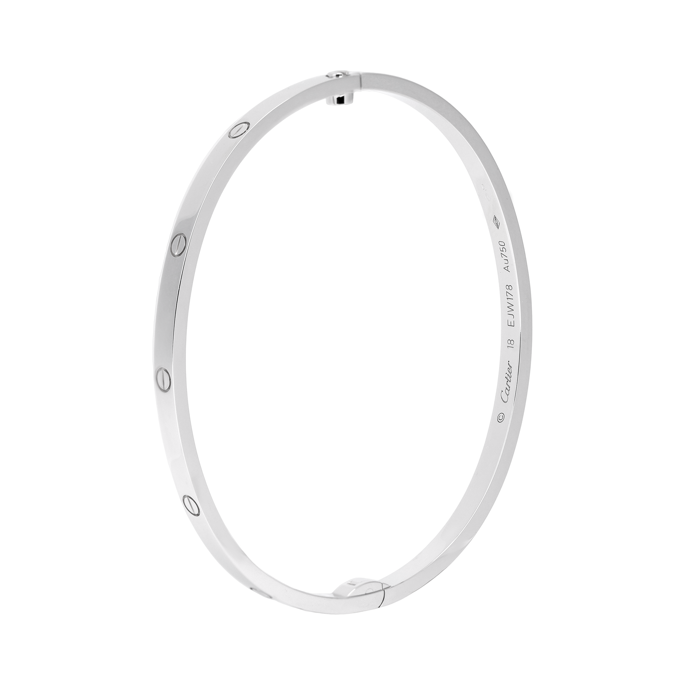 Cartier LOVE Small 18K White Gold Bracelet Unisex Couple Design. B6047417