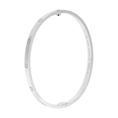 Cartier LOVE Small 18K White Gold Bracelet Unisex Couple Design. B6047417
