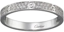 Shop Cartier LOVE小型滿鑲18K白金戒指2.6mm情侶款式男女適用。 B4218200