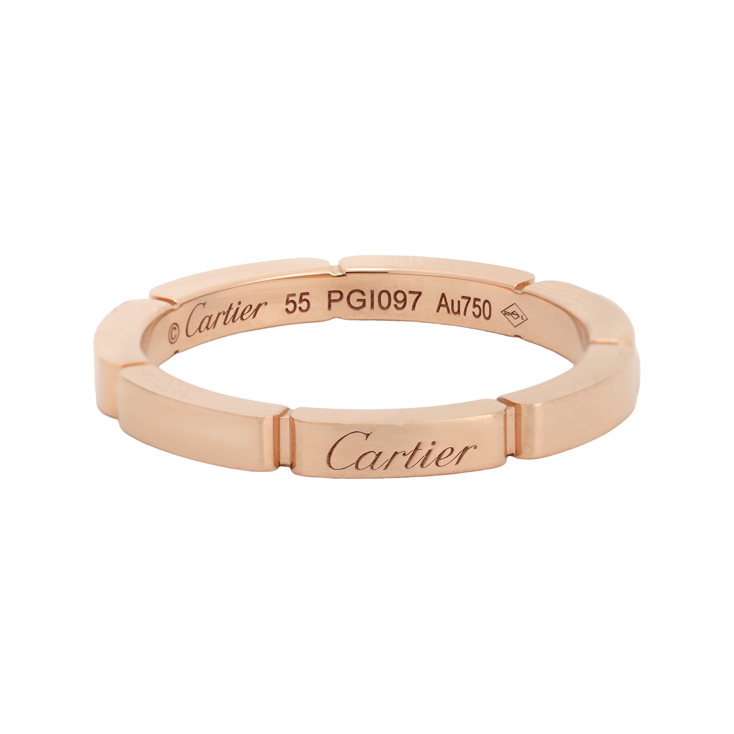 Cartier Maillon Panthère 18K Rose Gold Ring Unisex Couple Gold Ring. B4079800