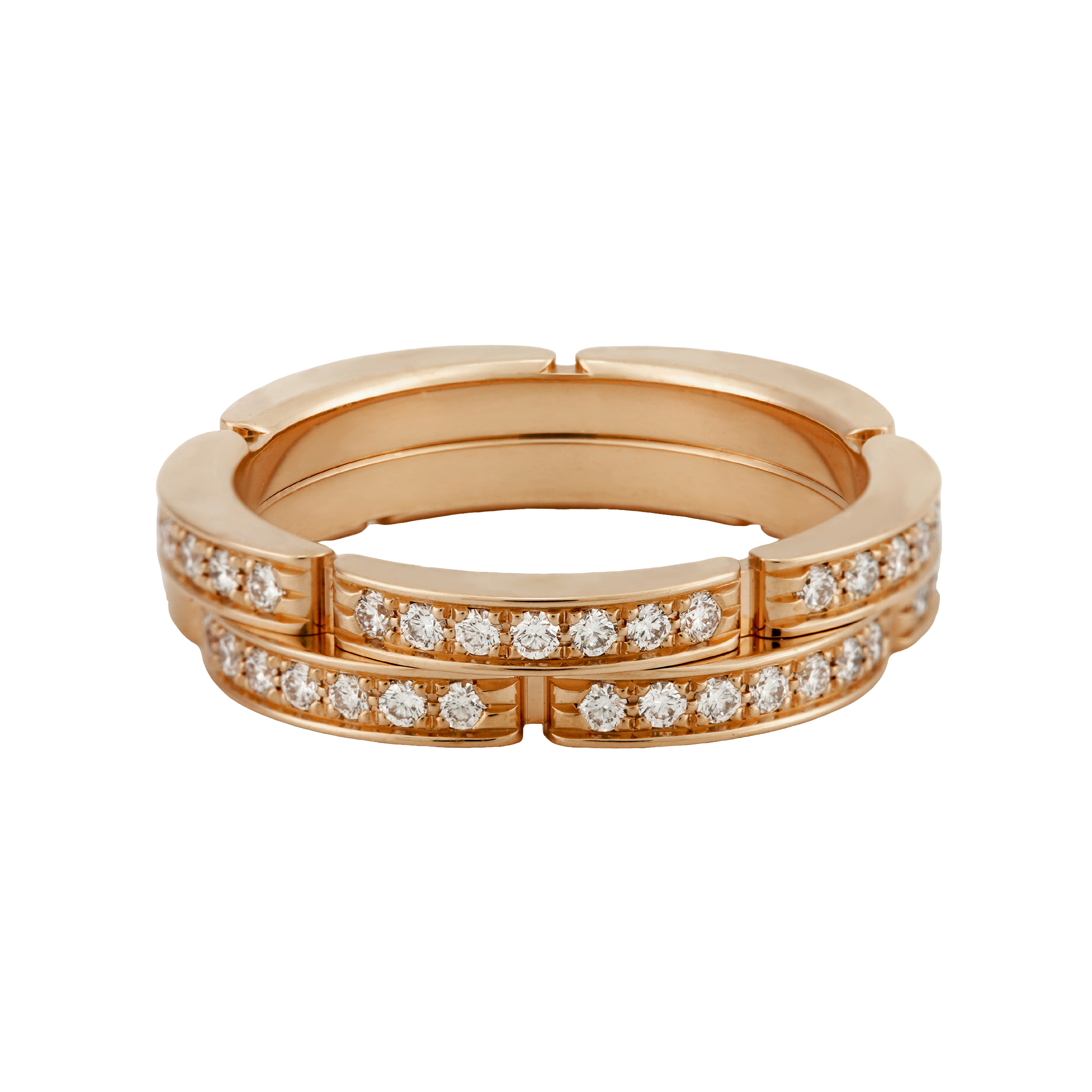 Cartier Maillon Panthere 18K Rose Gold Ring Unisex Couple Design. B4098800