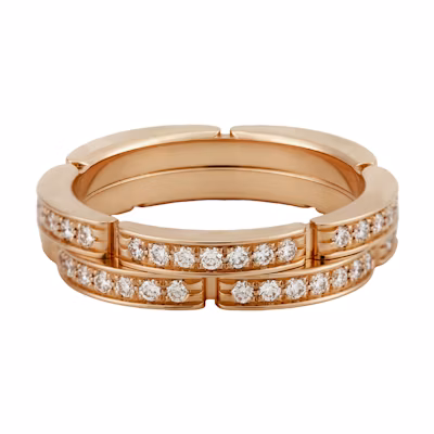 Cartier Maillon Panthere 18K Rose Gold Ring Unisex Couple Design. B4098800