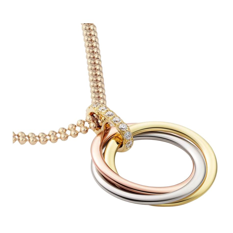 Cartier Multi-Ring Design 18K Gold Diamond Necklace Unisex Couple Style Multicolor. B7224814 圖 4