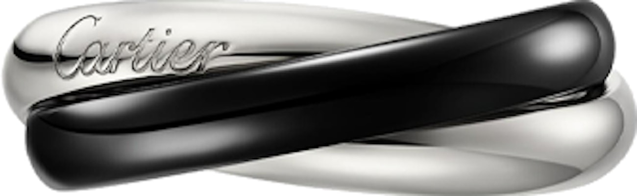 カルティエ マルチリング ロゴ デコール 18Kホワイトゴールド セラミックリング 男女兼用 ブラック グレー B4234100 Shop カルティエ マルチリング ロゴ デコール 18Kホワイトゴールド セラミックリング 男女兼用 ブラック グレー B4234100