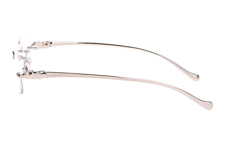 Shop 卡地亞 Panthère de Cartier 獵豹合金方形光學眼鏡 中性款 CT0061O-003