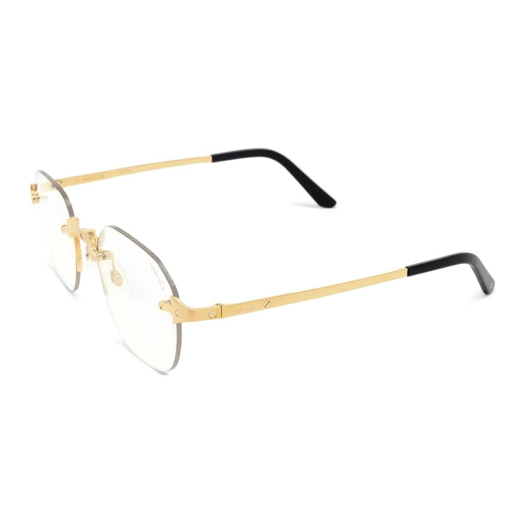 Cartier Panthère Gold-Tone Oval Sunglasses for Men with Two-Tone Design. CT0478S001