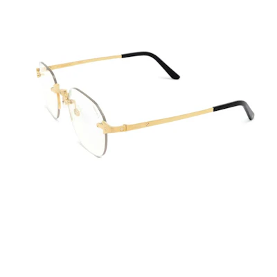 Cartier Panthère Gold-Tone Oval Sunglasses for Men with Two-Tone Design. CT0478S001