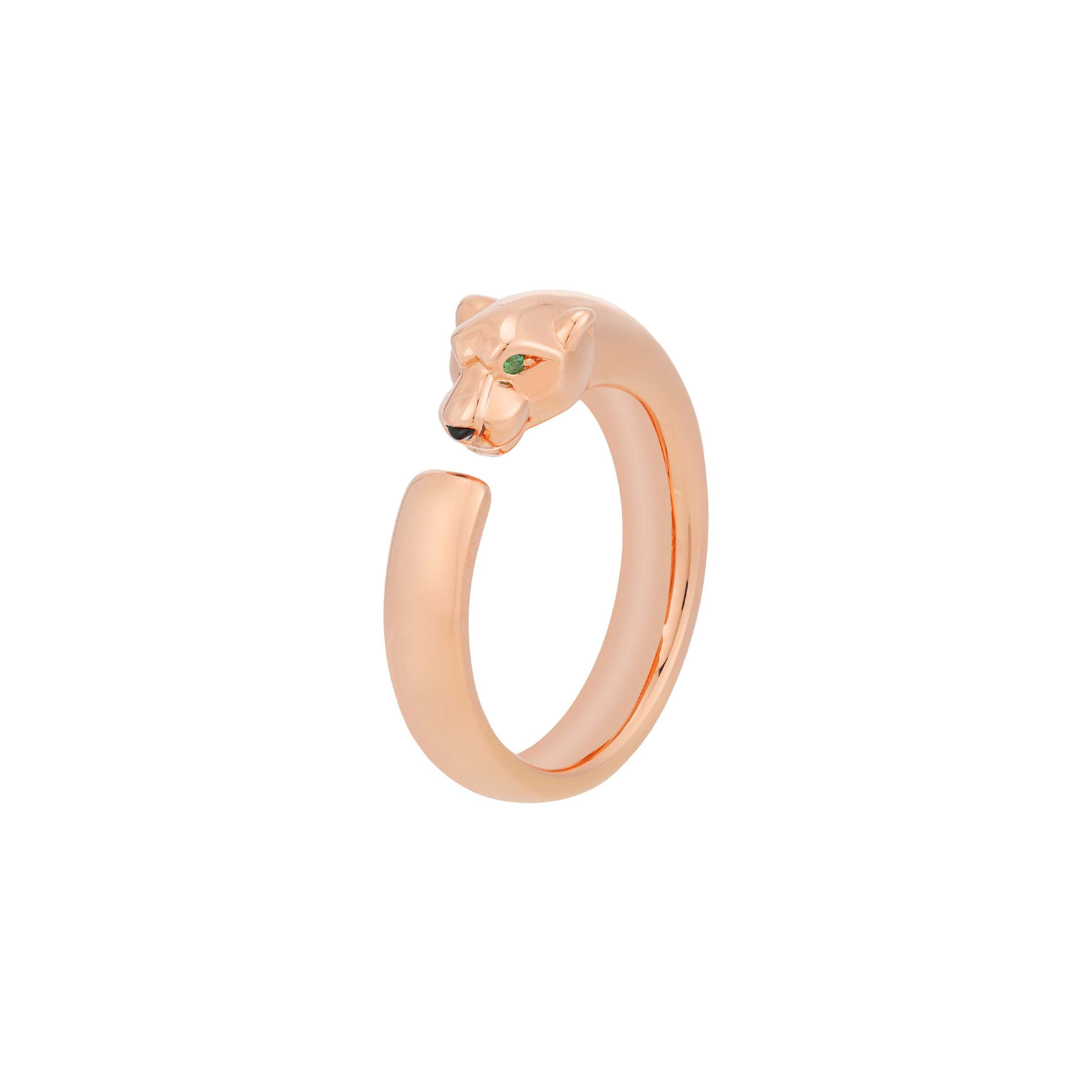Cartier Panthère Ring Wide 18K Rose Gold Unisex Couple Rose Gold Ring. B4230052