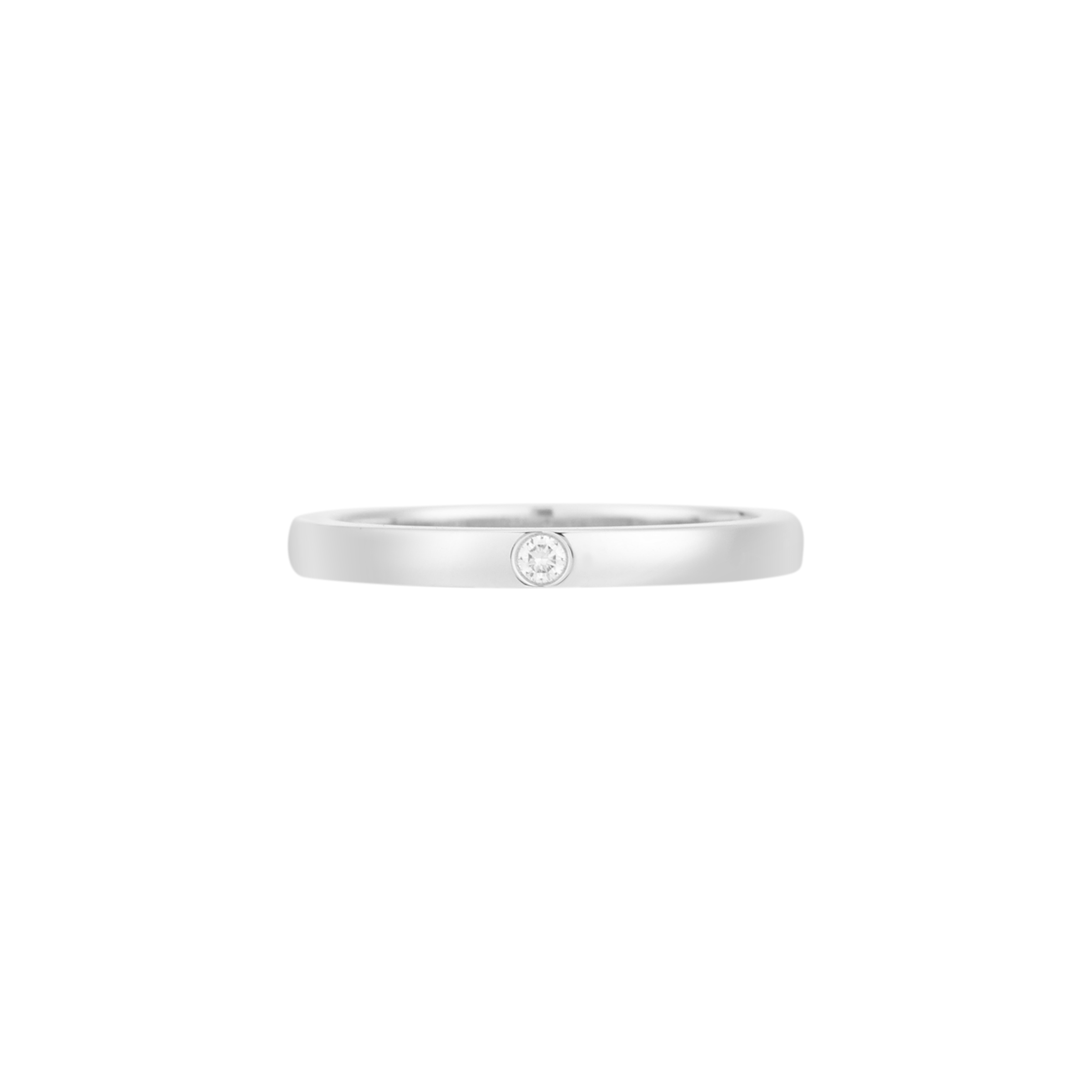 Cartier Platinum Diamond Ring Unisex Couple Style in Silver. B4077752