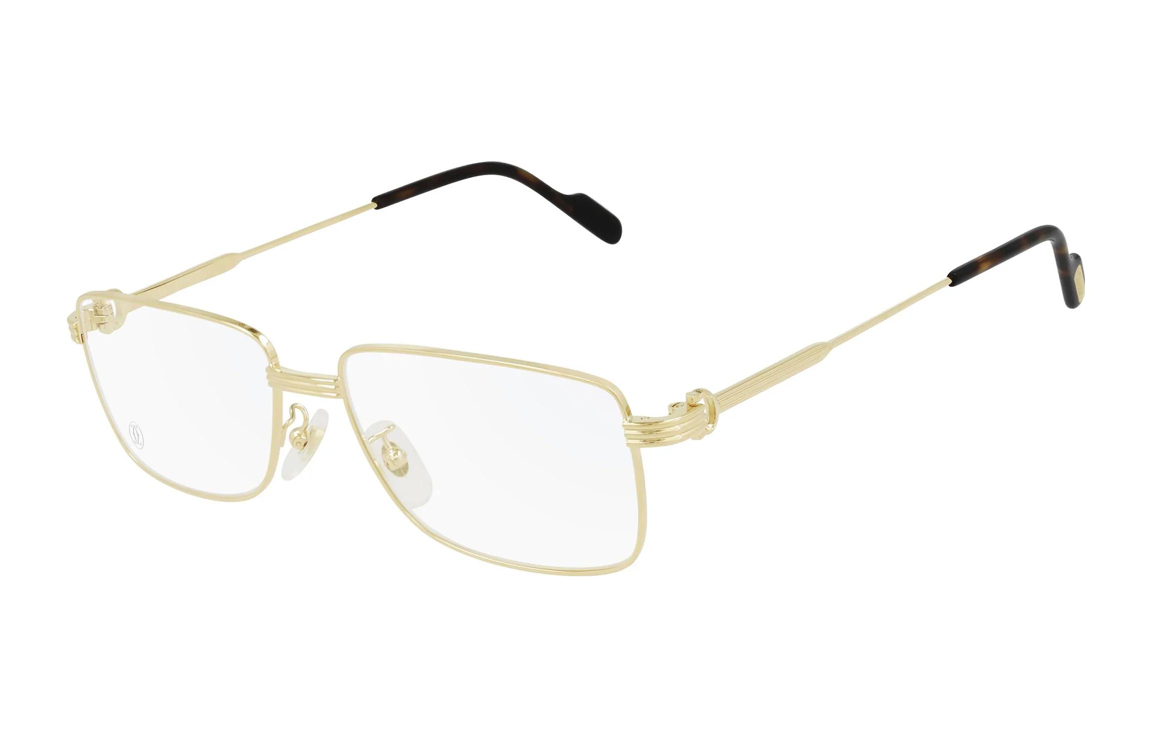 Order 卡地亞 PREMIÈRE DE CARTIER 方形合金光學眼鏡 男女皆宜極簡風格 CT0294OA-002