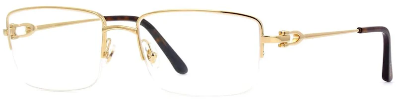 Order 卡地亞矩形金屬光學眼鏡 中性款 金色 CT0319O-003