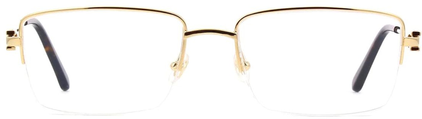 卡地亞矩形金屬光學眼鏡 中性款 金色 CT0319O-003 Lookbook 卡地亞矩形金屬光學眼鏡 中性款 金色 CT0319O-003