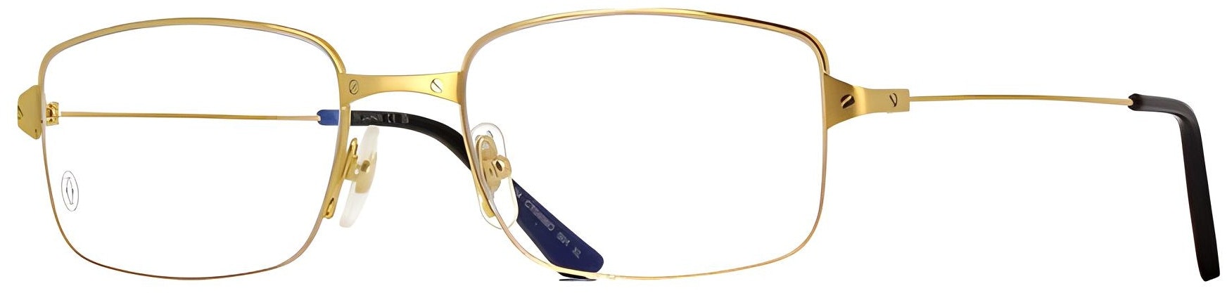 cartier-santos-letter-print-titanium-gold-optical-glasses-unisex-couples-style-ct-0406-o-001