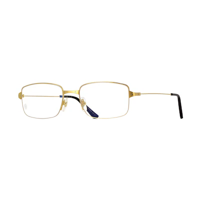 Cartier Santos Letter Print Titanium Gold Optical Glasses Unisex Couples Style. CT0406O-001