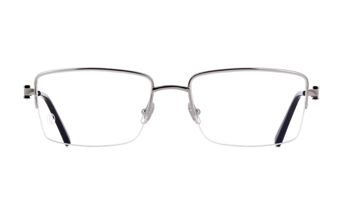 Lookbook Cartier銀色金屬不規則框眼鏡 情侶款男女適用設計 CT0319O-004