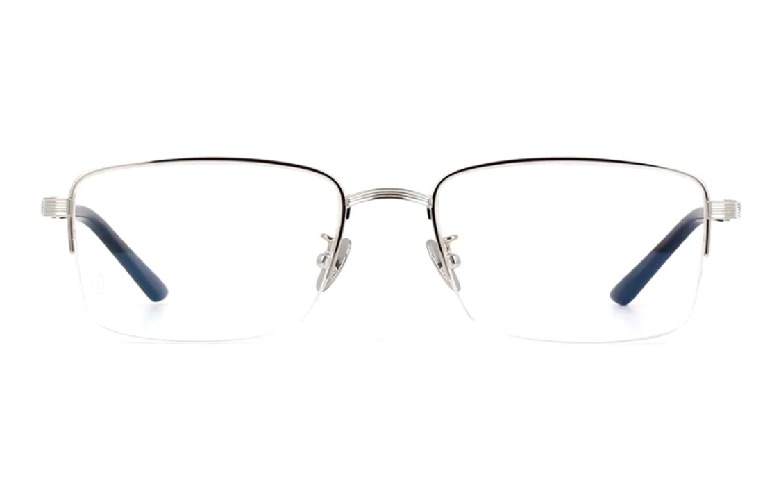 Cartier Silver Textured Minimalist Half-Rim Optical Eyeglasses - Unisex CT0348O-002 圖 3