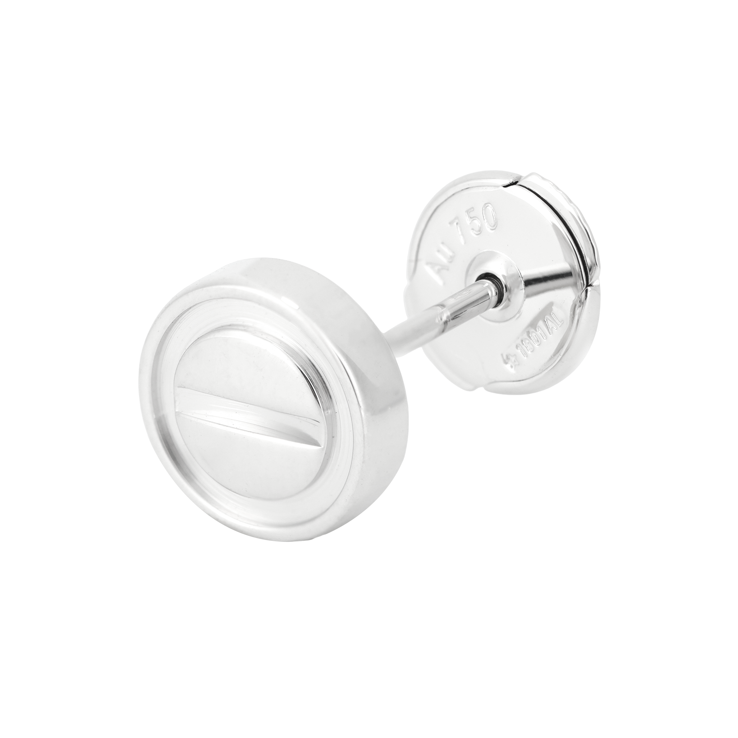 Cartier Simple Style 18K White Gold Unisex Couple Earrings B8301256