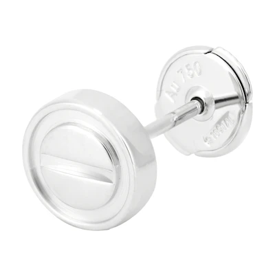 Cartier Simple Style 18K White Gold Unisex Couple Earrings B8301256