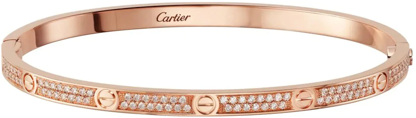 Cartier Small Full Diamond 18K Rose Gold Bracelet Unisex Couples Edition. N6710717 Details for Cartier Small Full Diamond 18K Rose Gold Bracelet Unisex Couples Edition. N6710717