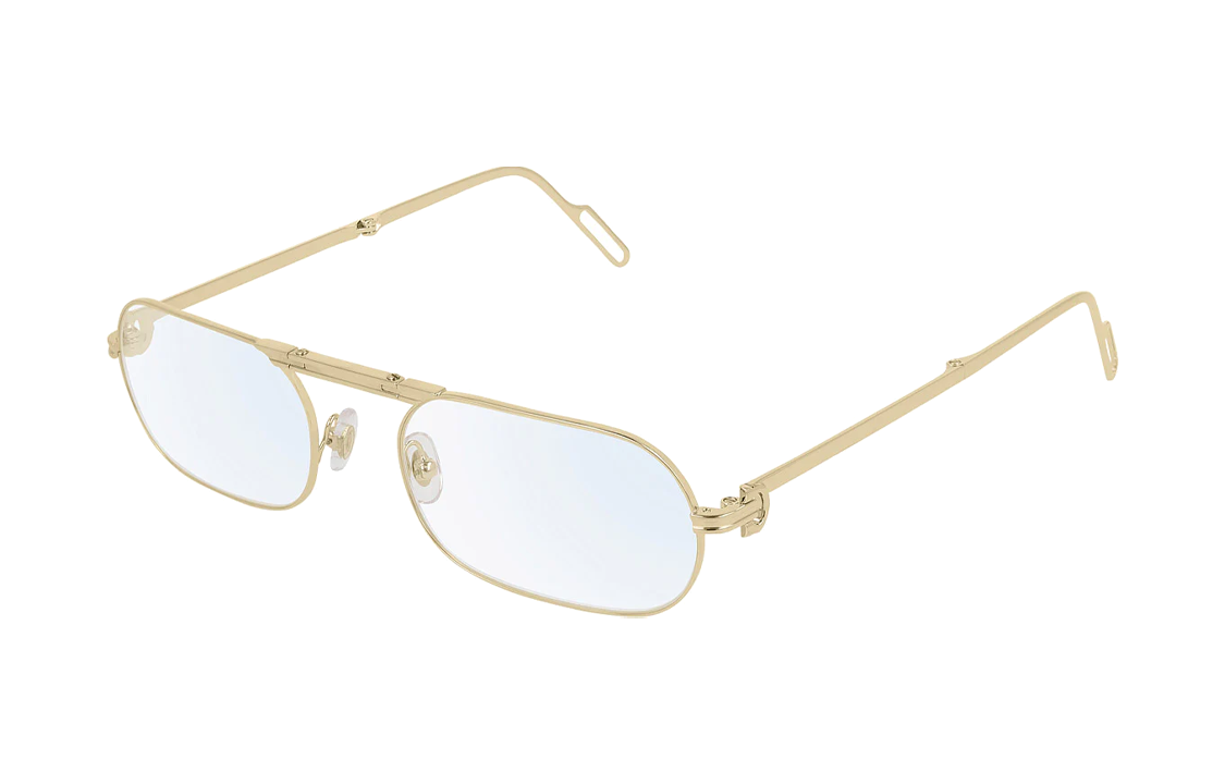 Order 卡地亞金色金屬不規則細框光學眼鏡 男女情侶款 CT0115O 001