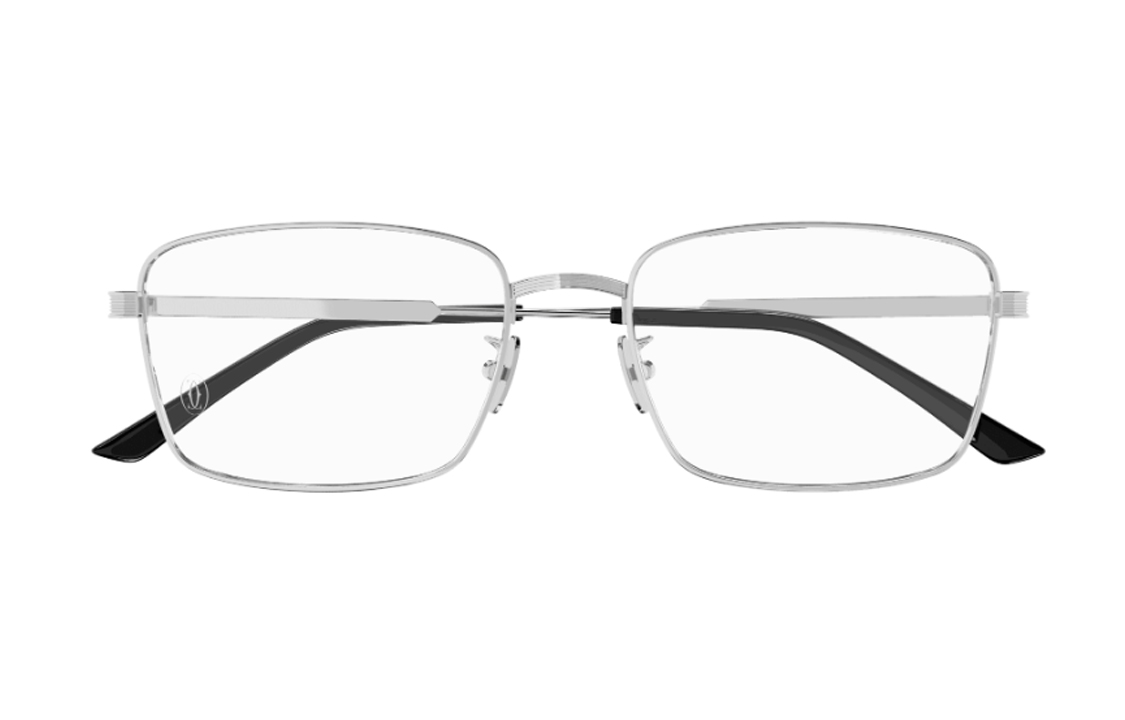 Lookbook Cartier 鈦金屬不規則銀色眼鏡框 情侶設計 男女通用款 CT0347O-002