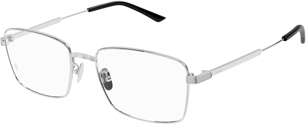 Cartier 鈦金屬不規則銀色眼鏡框 情侶設計 男女通用款 CT0347O-002 Shop Cartier 鈦金屬不規則銀色眼鏡框 情侶設計 男女通用款 CT0347O-002