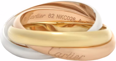 Cartier Trinity 18K Gold Ring Medium Unisex Couple Design Multicolor. B4234200 Cartier Trinity 18K Gold Ring Medium Unisex Couple Design Multicolor. B4234200