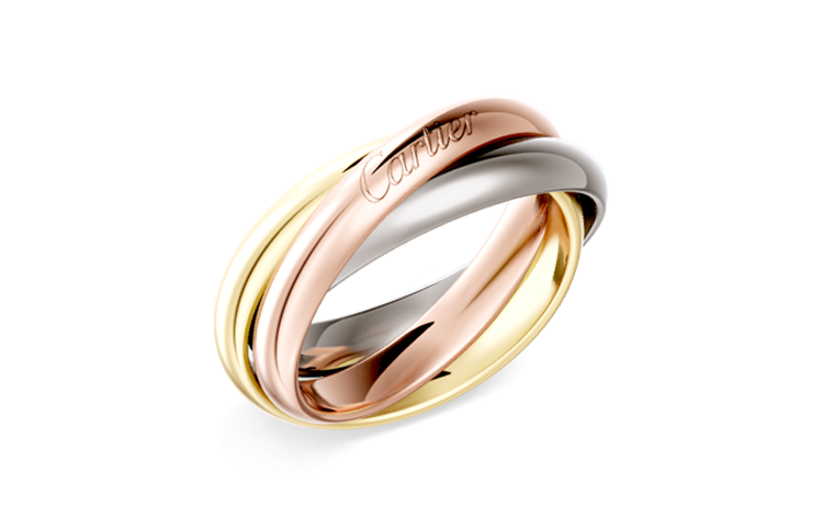 Order Cartier Trinity 18K Gold Ring Medium Unisex Couple Design Multicolor. B4234200