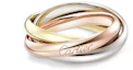 Lookbook Cartier Trinity 18K Gold Ring Medium Unisex Couple Design Multicolor. B4234200