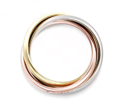 Cartier Trinity 18K Gold Ring Medium Unisex Couple Design Multicolor. B4234200 Shop Cartier Trinity 18K Gold Ring Medium Unisex Couple Design Multicolor. B4234200