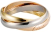 Details for 卡地亚三色金戒指18K金 银/玫瑰金 情侣款窄版小号 B4086100