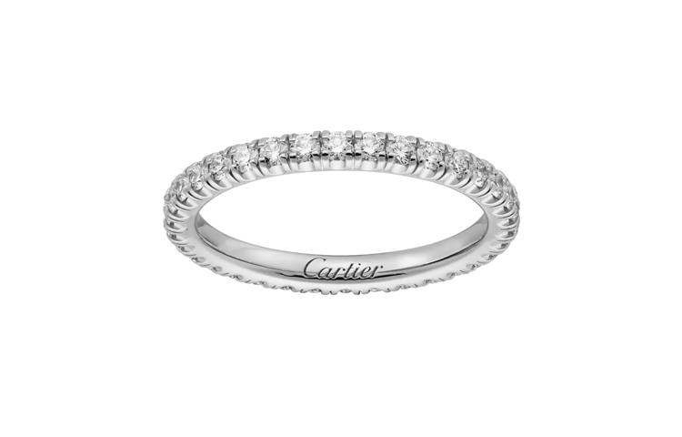 Cartier Wedding Bands Diamond Rings Unisex Couple Design B4077900 圖 2