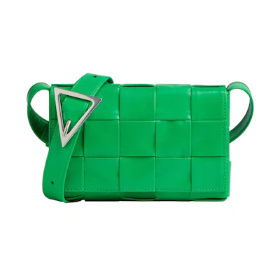 Cassette Intreccio Crossbody Bag Small Parakeet