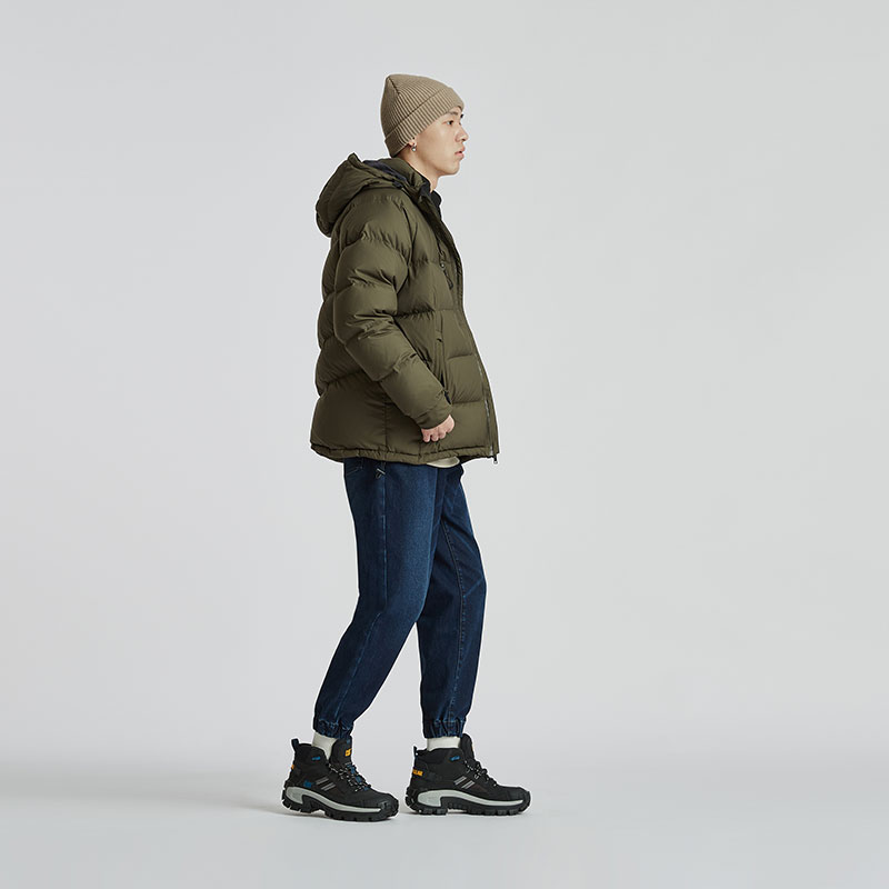 Details for Jaket Pendek Hoodie Bulu CAT Outdoor - Hijau Tua. CM3DWT47071